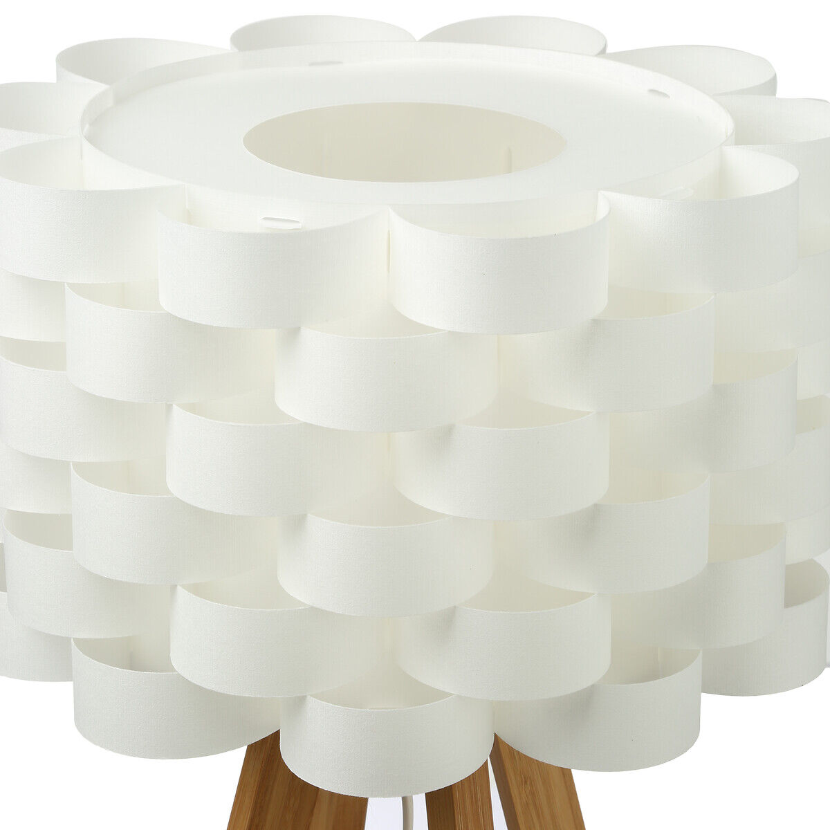 Candeeiro MOKI branco em bambu 55cm, , large