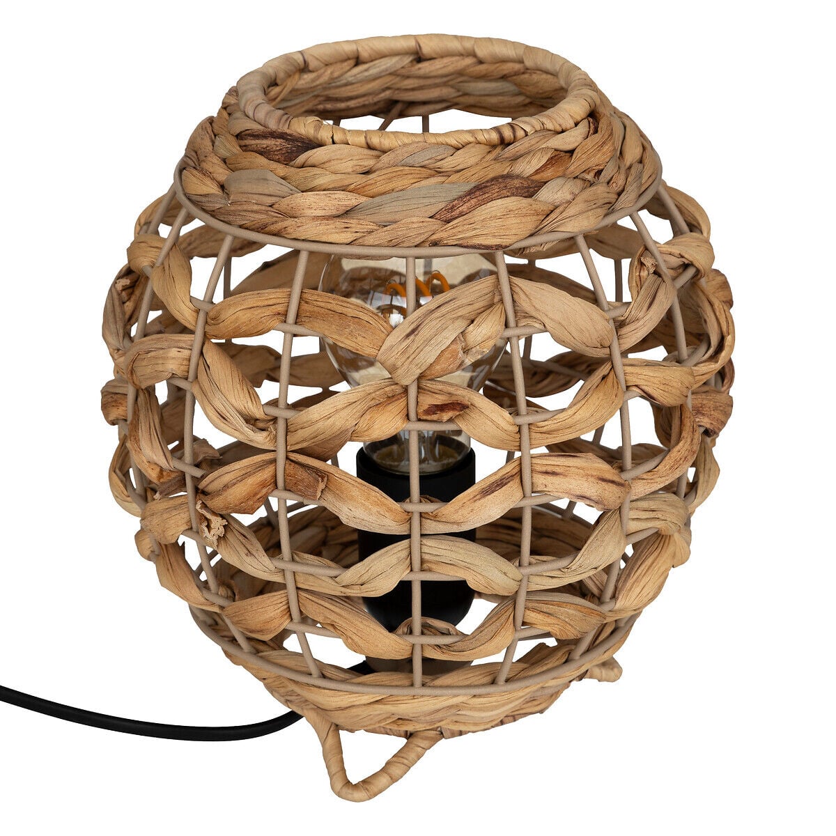Candeeiro de mesa SAND bege em ráfia 20cm, , large