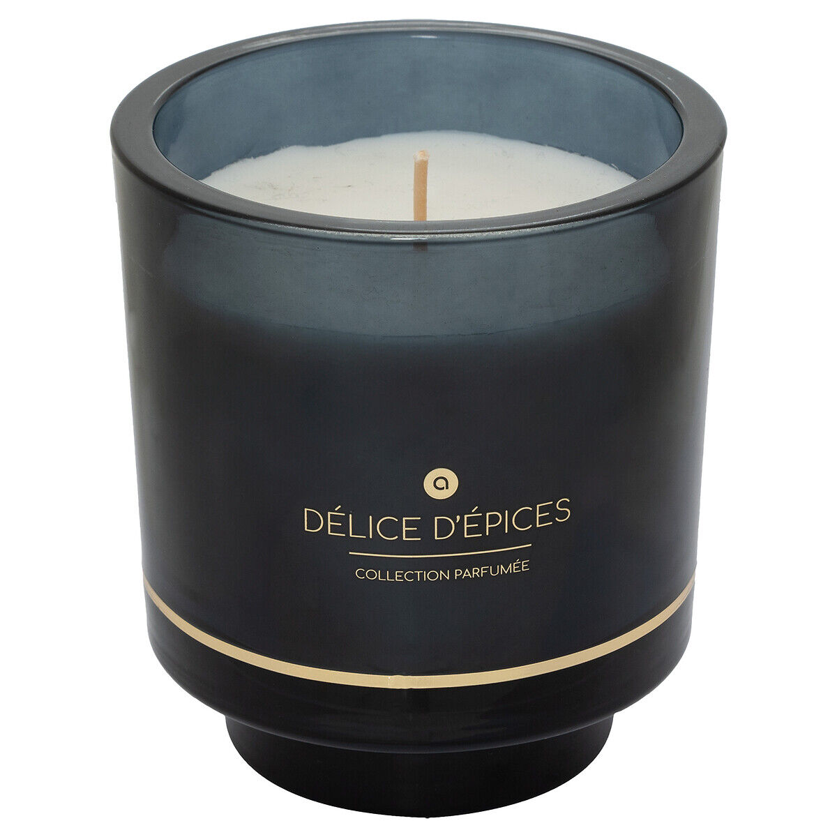 Candle ILAE linen flower in glass, , large