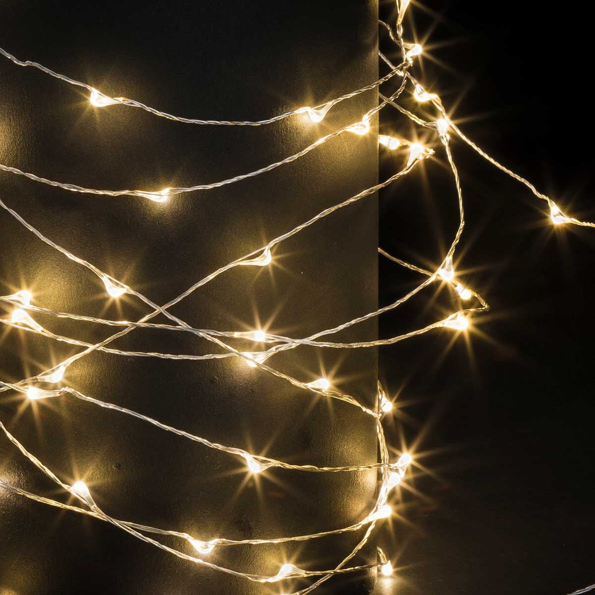 Série luminosa de natal SOLAR branco quente 100 leds 10m, , large