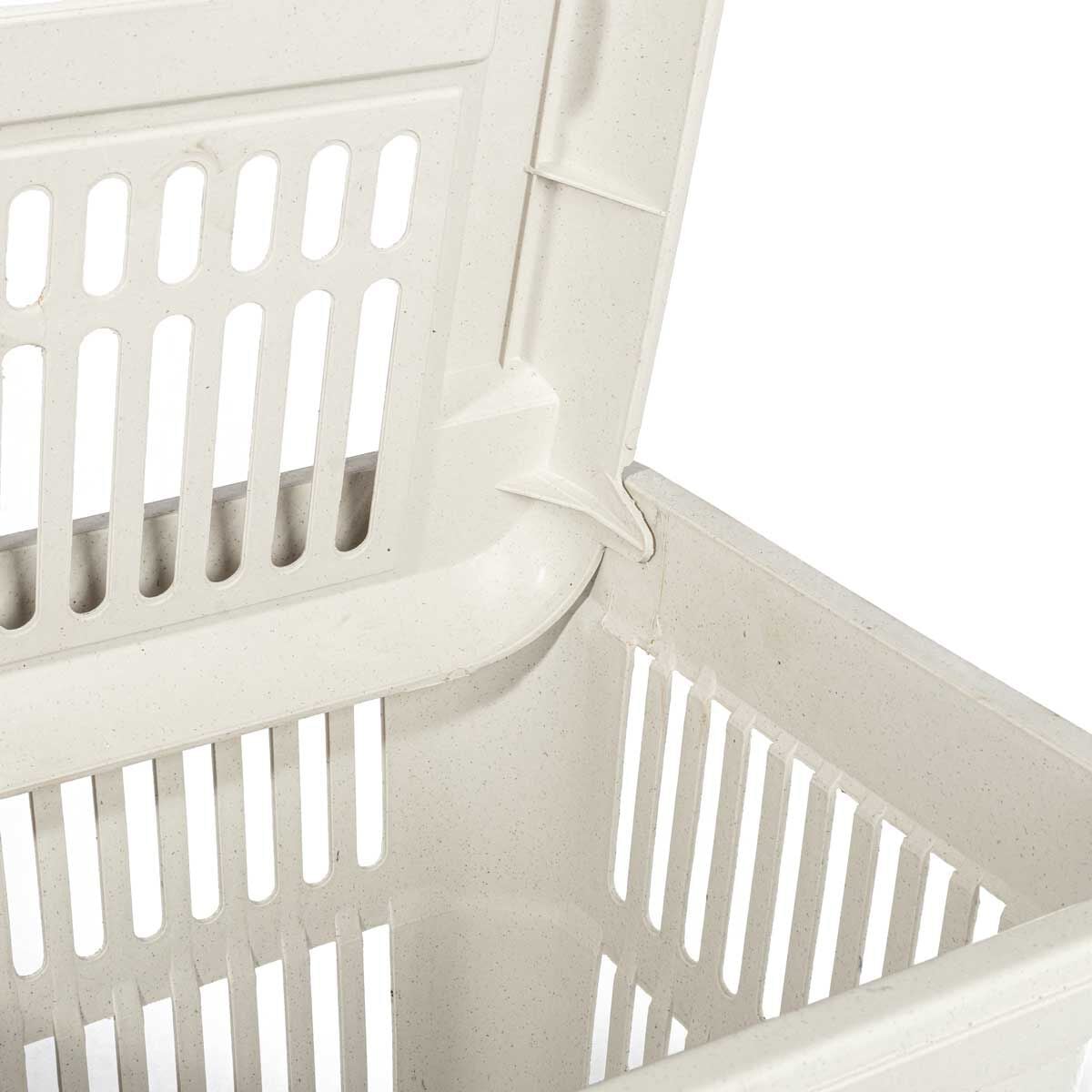 Cesto de roupa wc branco SAND com tampa, , large