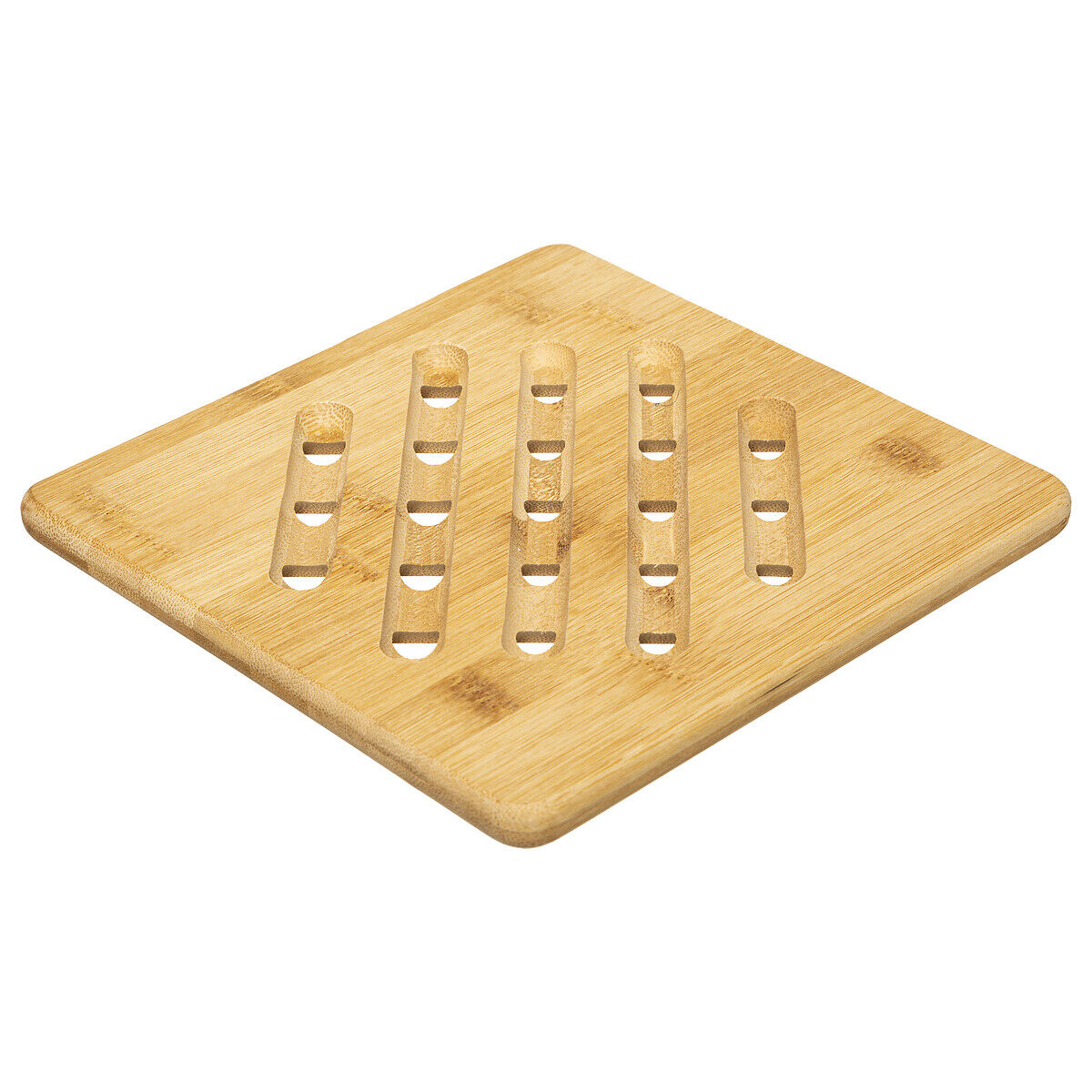 Base para quentes quadrada em bambu 20x20cm, , large