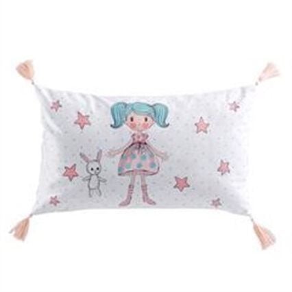 Almohada con pompones ZOE 30x50cm, , large