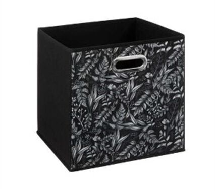 Caixa De Arrumação Preta Botanical 31x31cm, , large