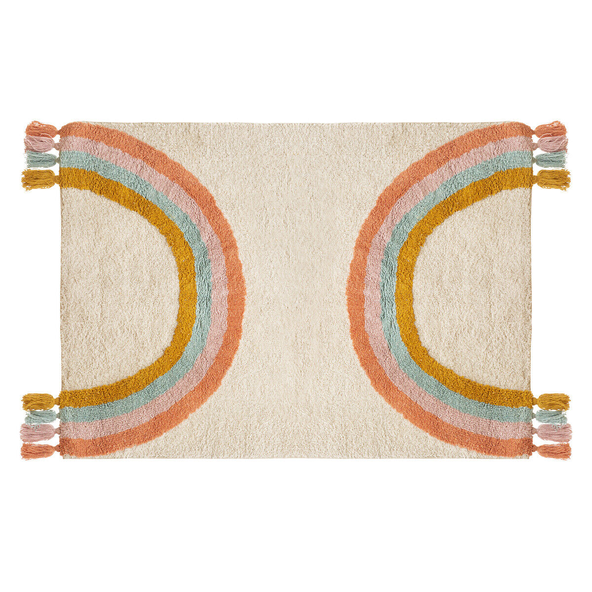 Tapete arco-íris TUFT com tassels rainbow 100x150cm, , large