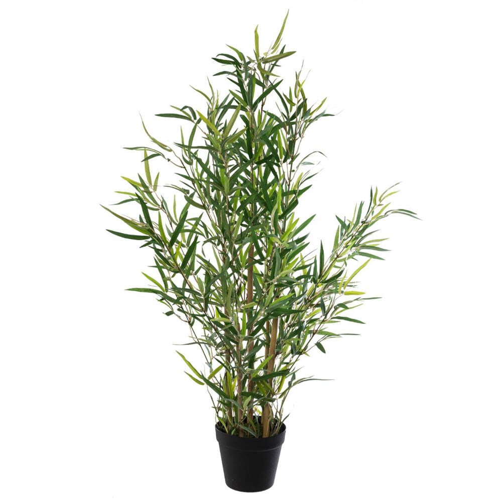 Planta bambu artificial com vaso 90cm, , large
