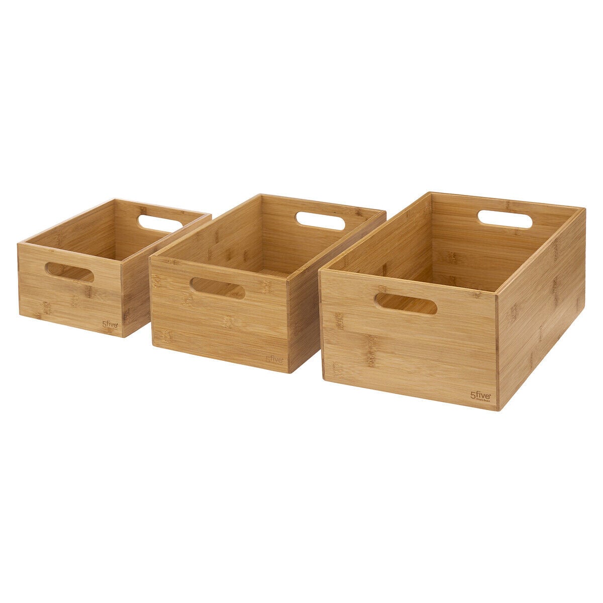 Conjunto de 3 cestos em bambu, , large