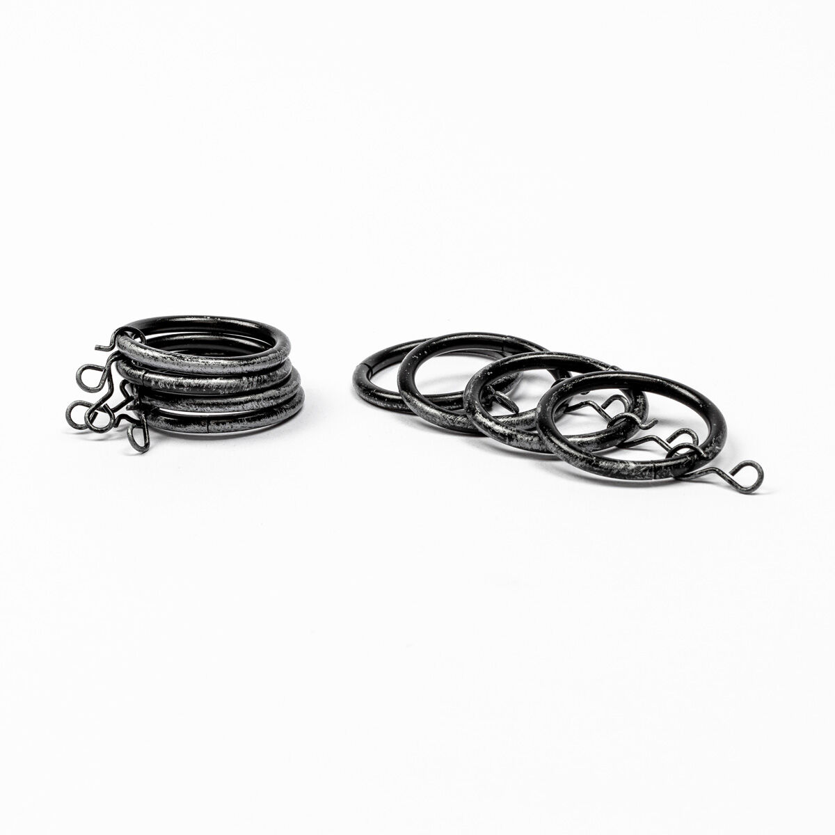 Conjunto de 8 argolas preto e prateado d20cm, , large