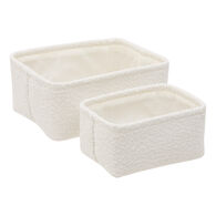 Set de 2 cestos blancos