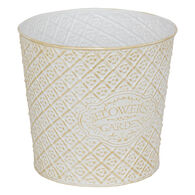 Maceta TINO de hierro blanco 22cm