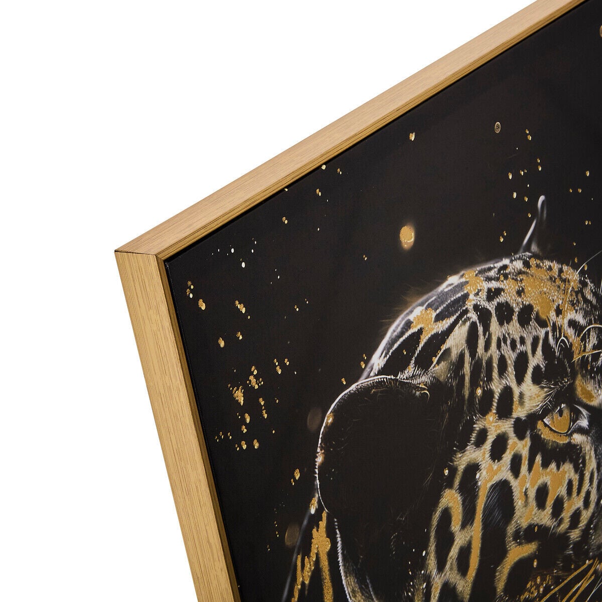 Quadro decorativo leopardo LUPITA preto 78x58cm, , large