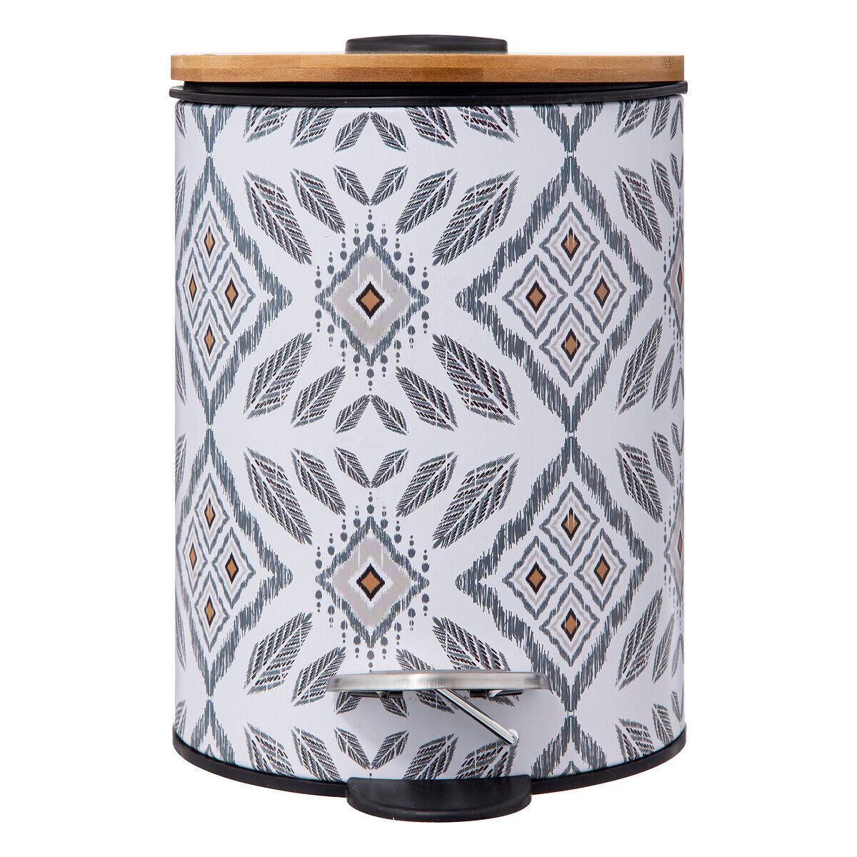 Balde wc HAPACHE metal e bambu 3l, , large