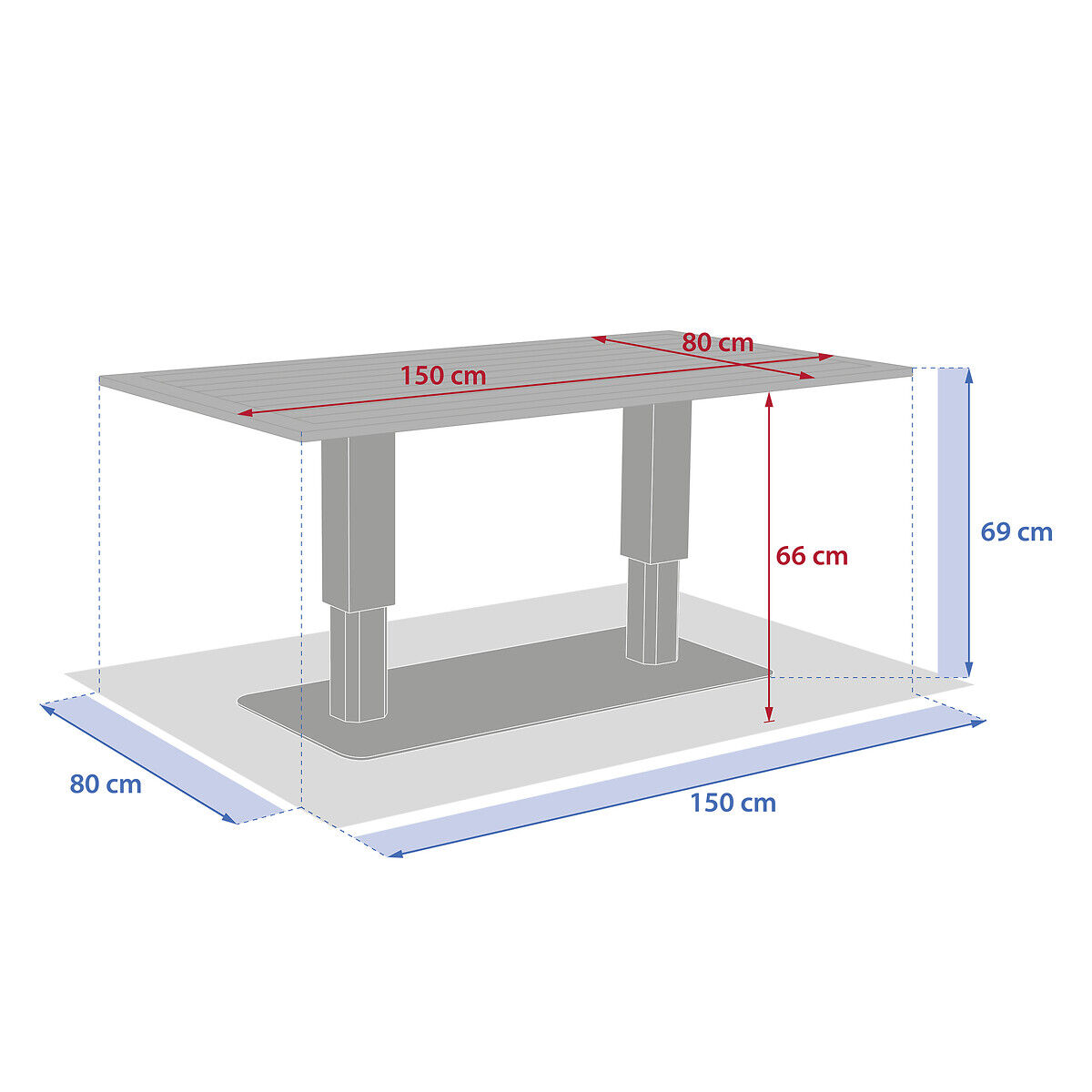 Mesa de centro elevable SALIMIA blanca, , large