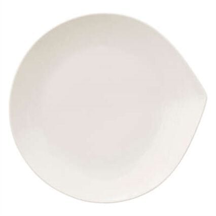 Prato de sobremesa branco GOTA em porcelana 21cm, , large