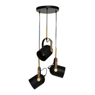 L&aacute;mpara De Techo Metal Negra 25x83Cm
