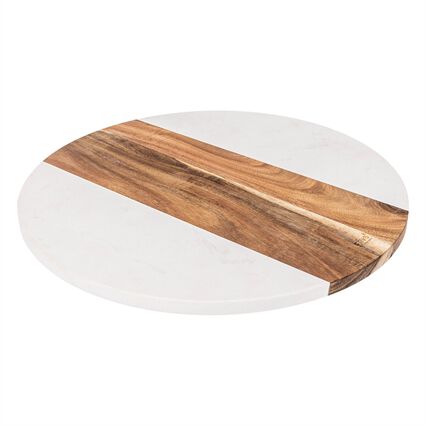Prato giratório redondo para aperitivo castanho 35cm, , large