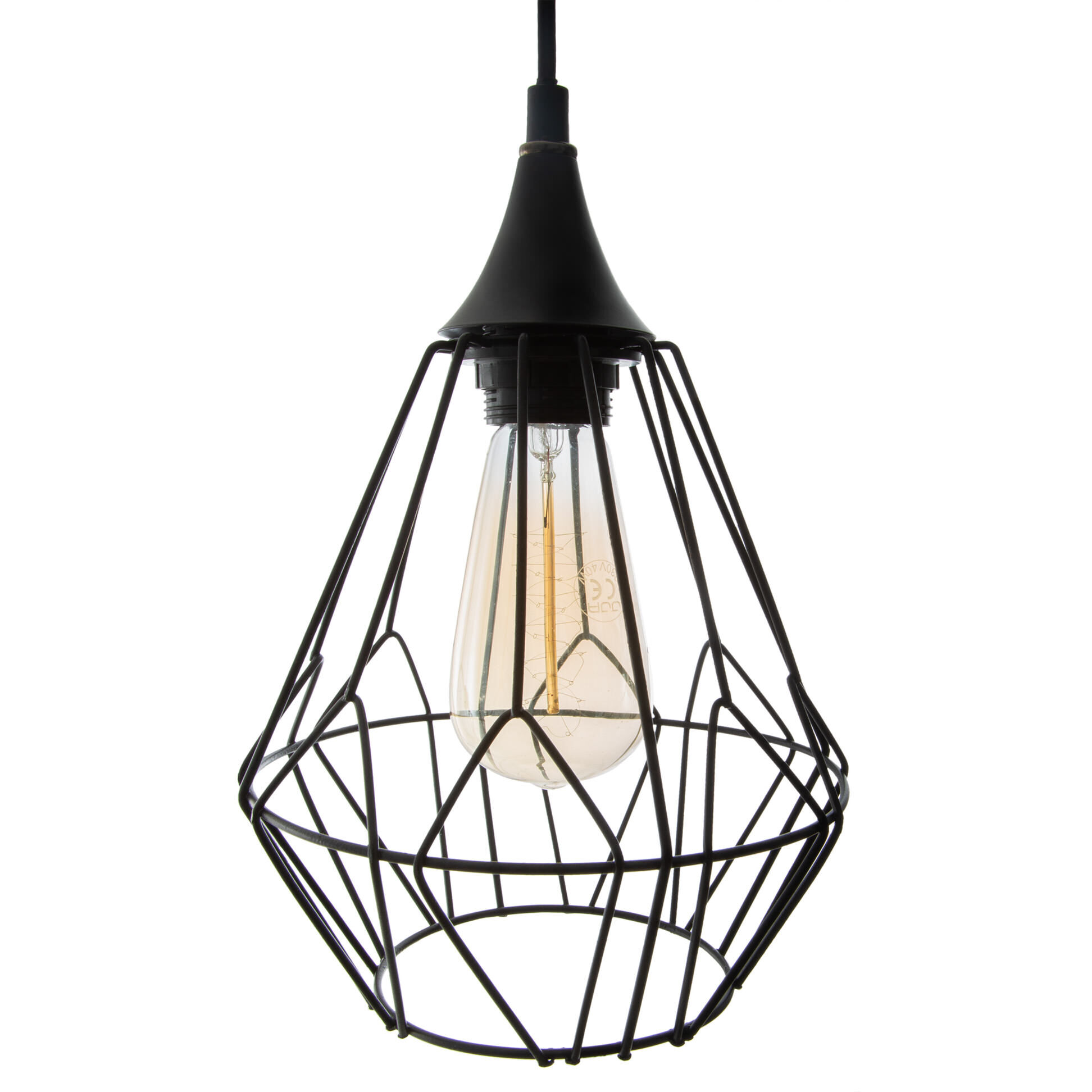 Candeeiro de teto com 3 candeeiros metal, , large
