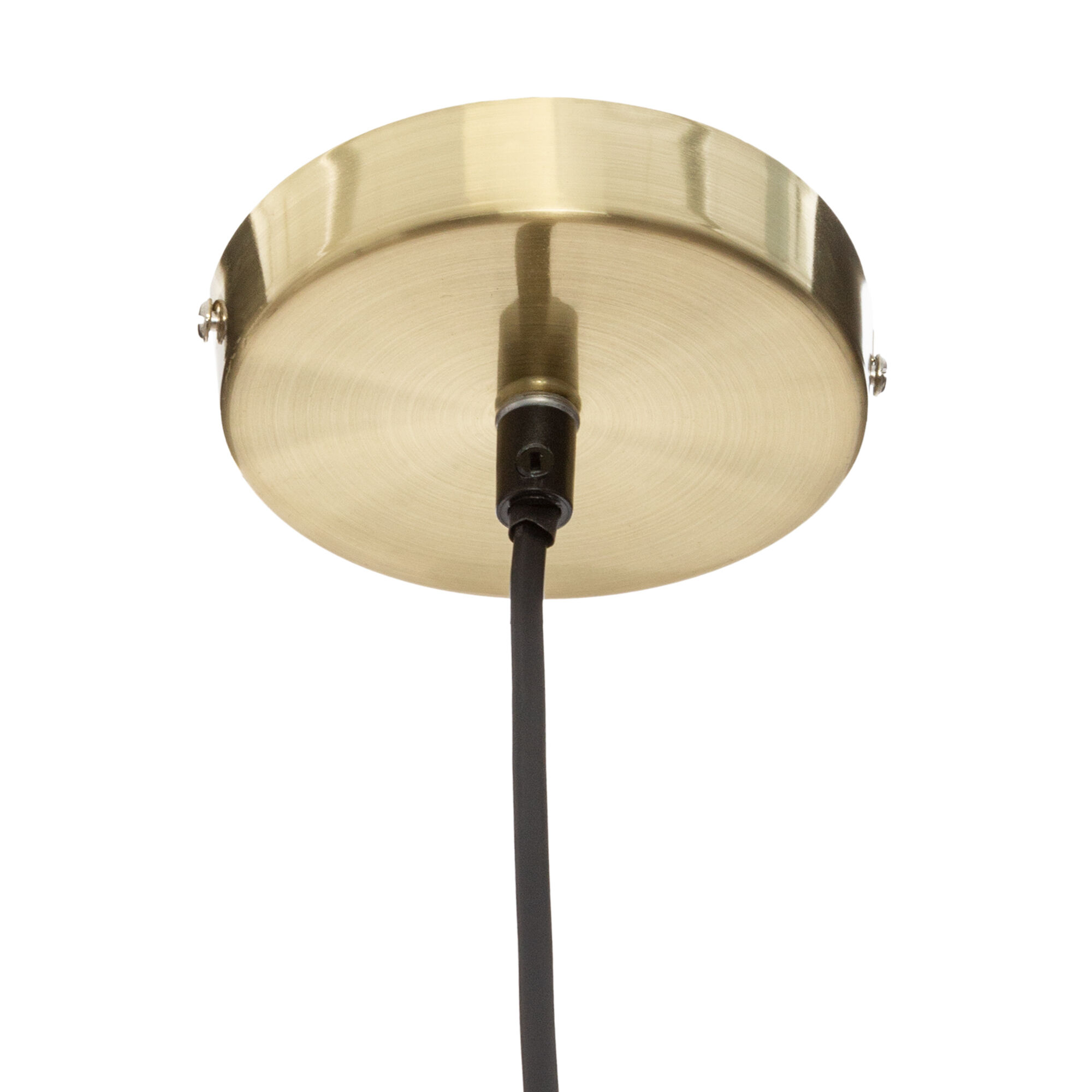 Candeeiro de teto dourado com bola de vidro e metal, , large