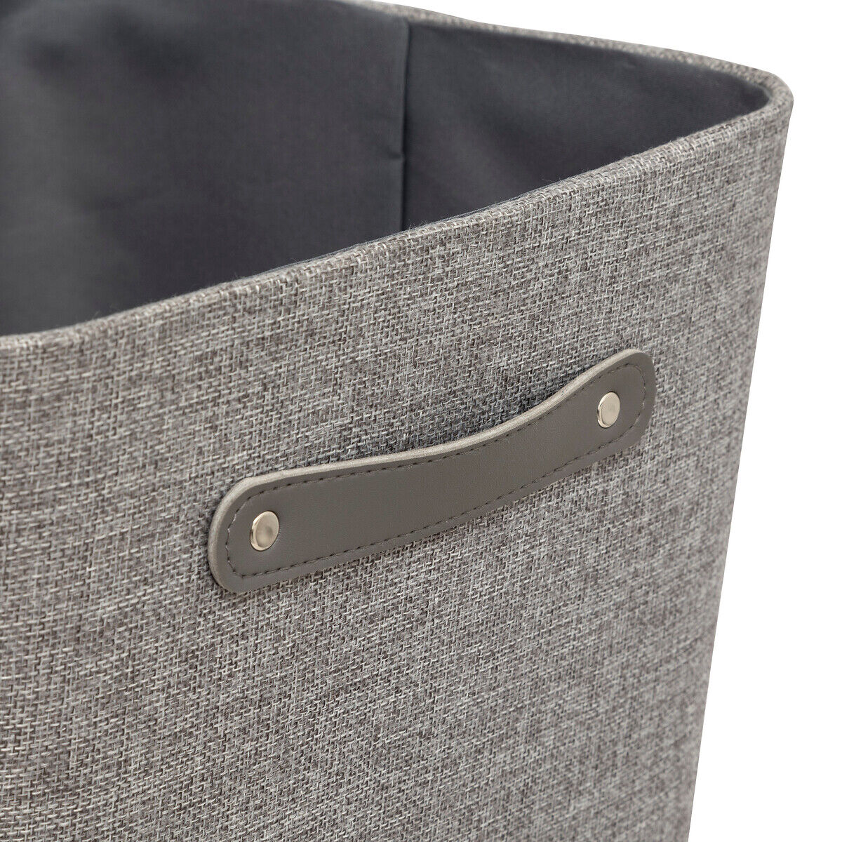 Caixa de arrumação ROUNDY cinza 31x31cm, , large