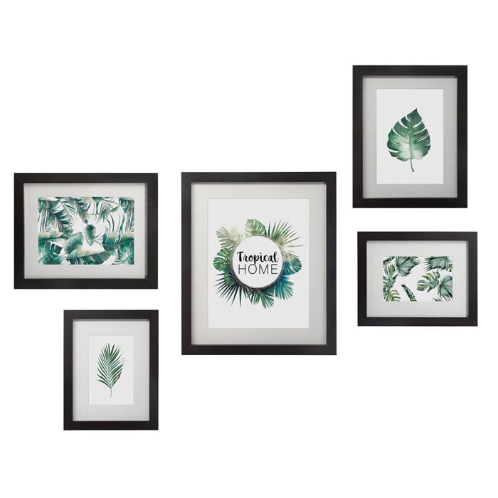 Conjunto de 5 molduras TROPICAL HOME pretas, , large