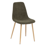 Silla ROKA verde de terciopelo