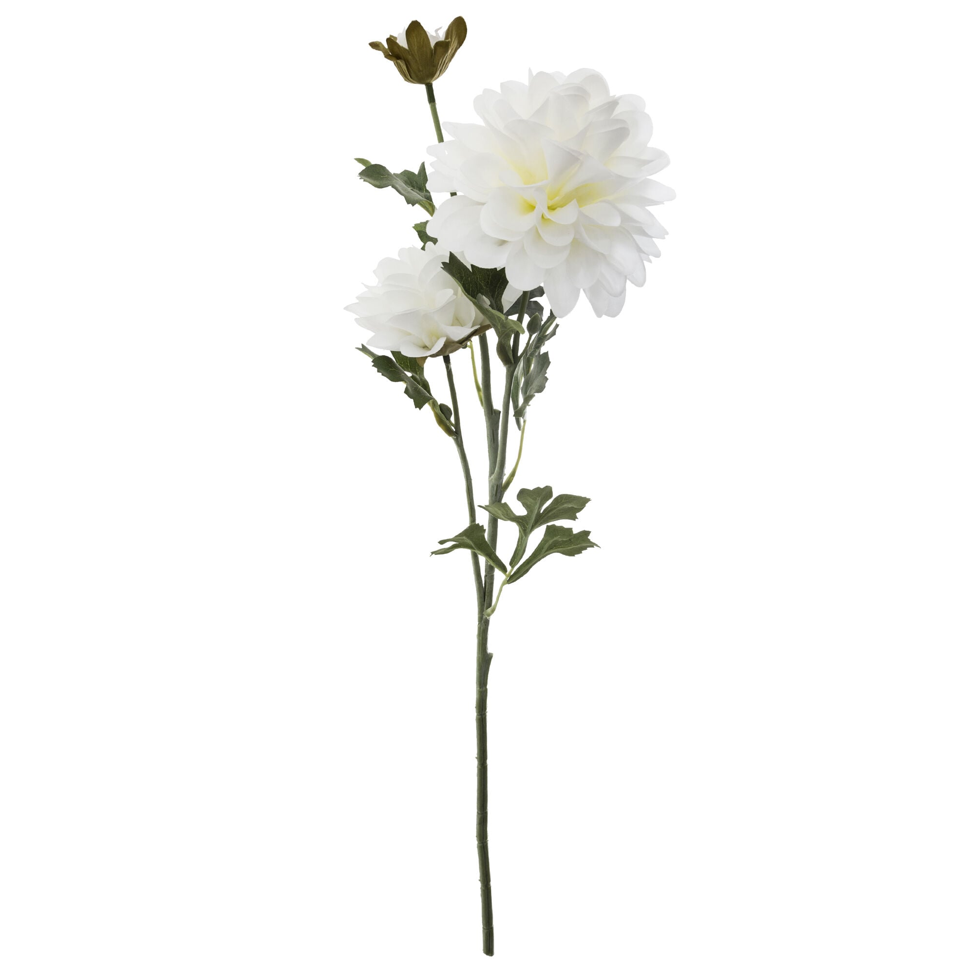 Haste com 3 flores de dália artificial, , large