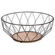 Frutero Losango Metálico Negro 28Cm