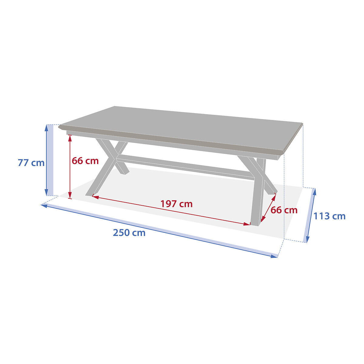 Mesa extensível AXIOME em alumínio 250-330cm, , large