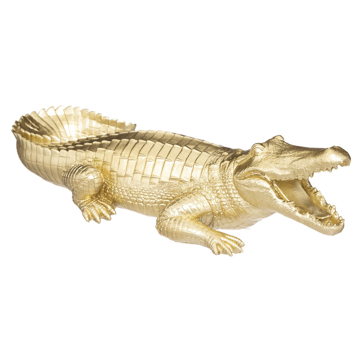 Estatua Cocodrilo De Resina 39x20x11Cm, , large