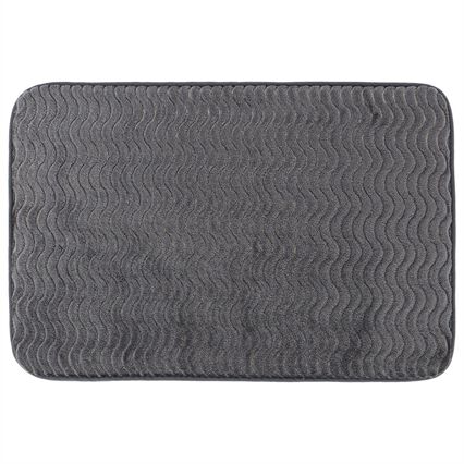 Alfombra wc gris oscuro 60x40cm, , large