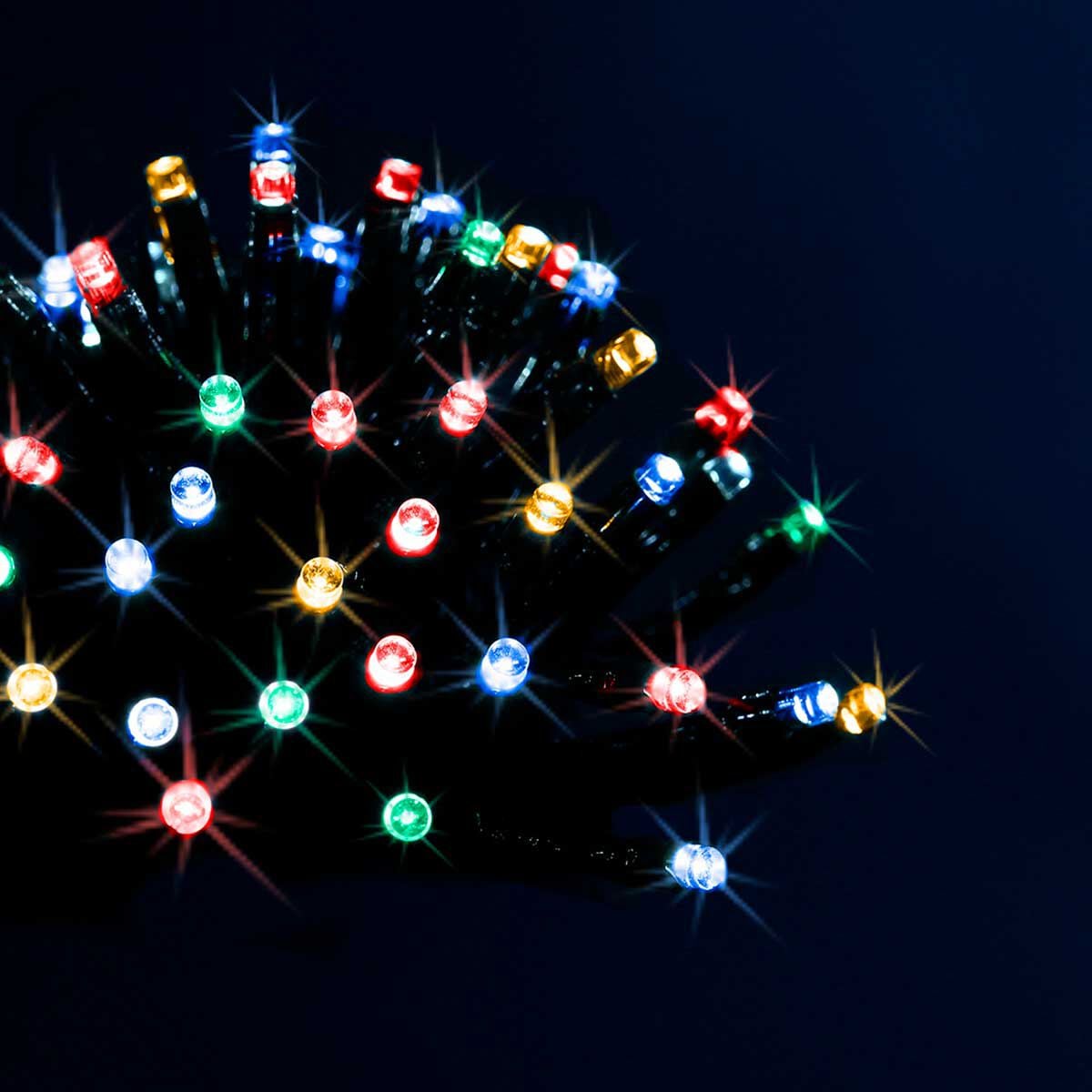 Christmas string lights multicoloured LEDs, , large