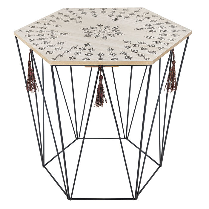 Mesa de apoio ETNIC KUMI hexagonal, , large