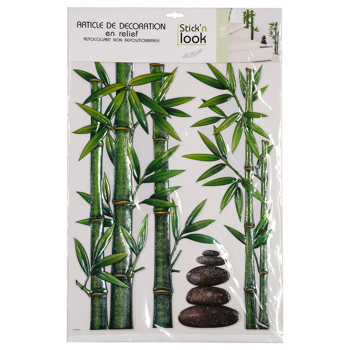 Sticker com imagem bambu 50x38cm, , large