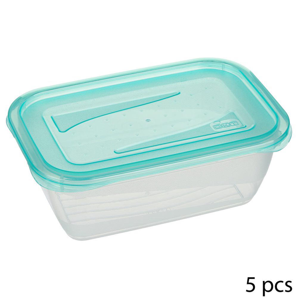 Set of boxes with lid blue, , large