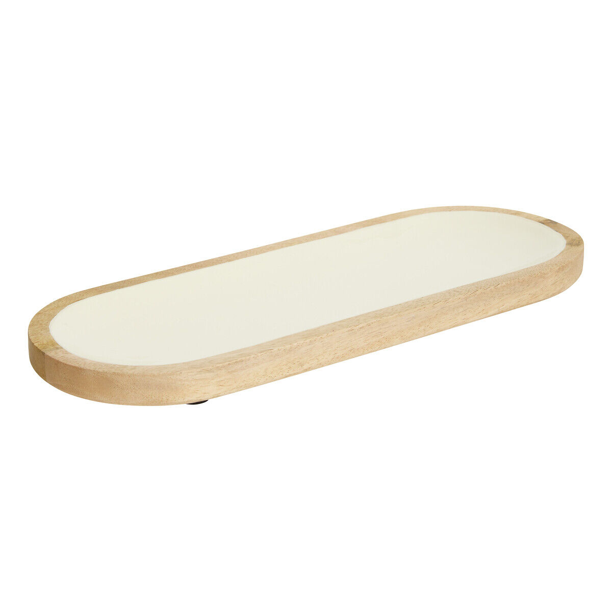 Travessa INAYA branco em madeira mango 40cm, , large