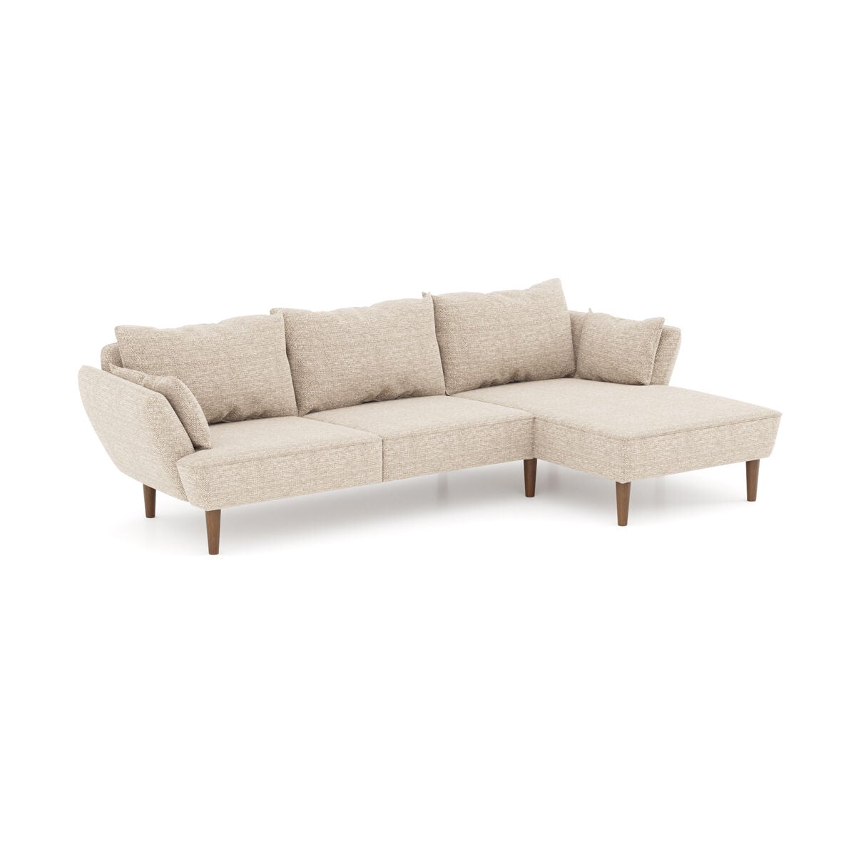Sofá BRUGES bege com chaise longue, , large