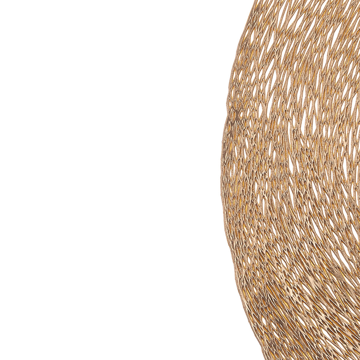 Individual de mesa redondo dourado 38cm, , large