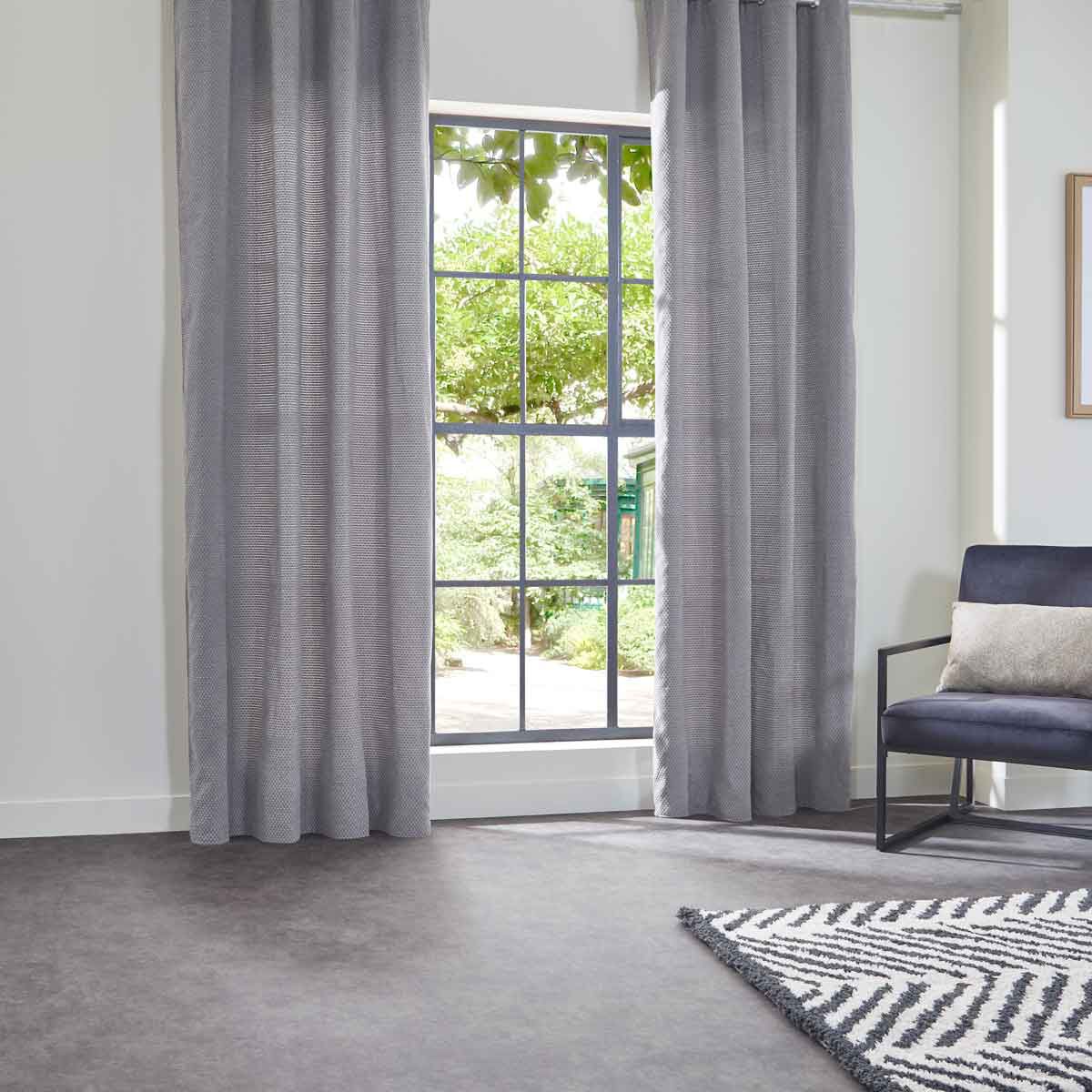 Cortina CHEN veludo cinza 140x260cm, , large