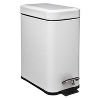 Cubo wc rectangular blanco 5L