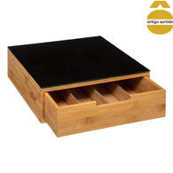 Caja P/C&aacute;psulas Caf&eacute; De Bamb&uacute; 30x30x10