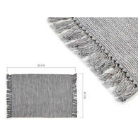 Alfombra Gris De Algodón 50x80Cm 