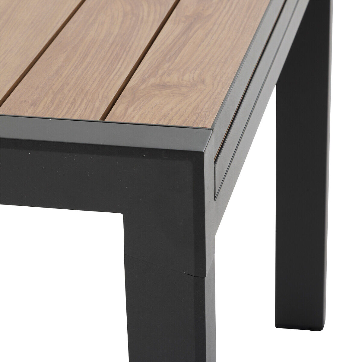 Mesa extensível deslizante para 10 pessoas EVASION castanho em alumínio, , large