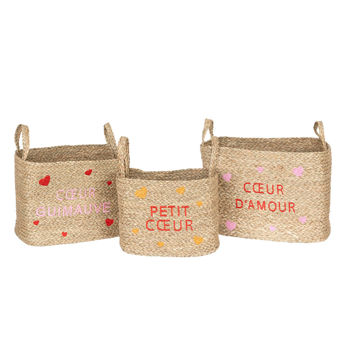 Storage basket with hearts, , large