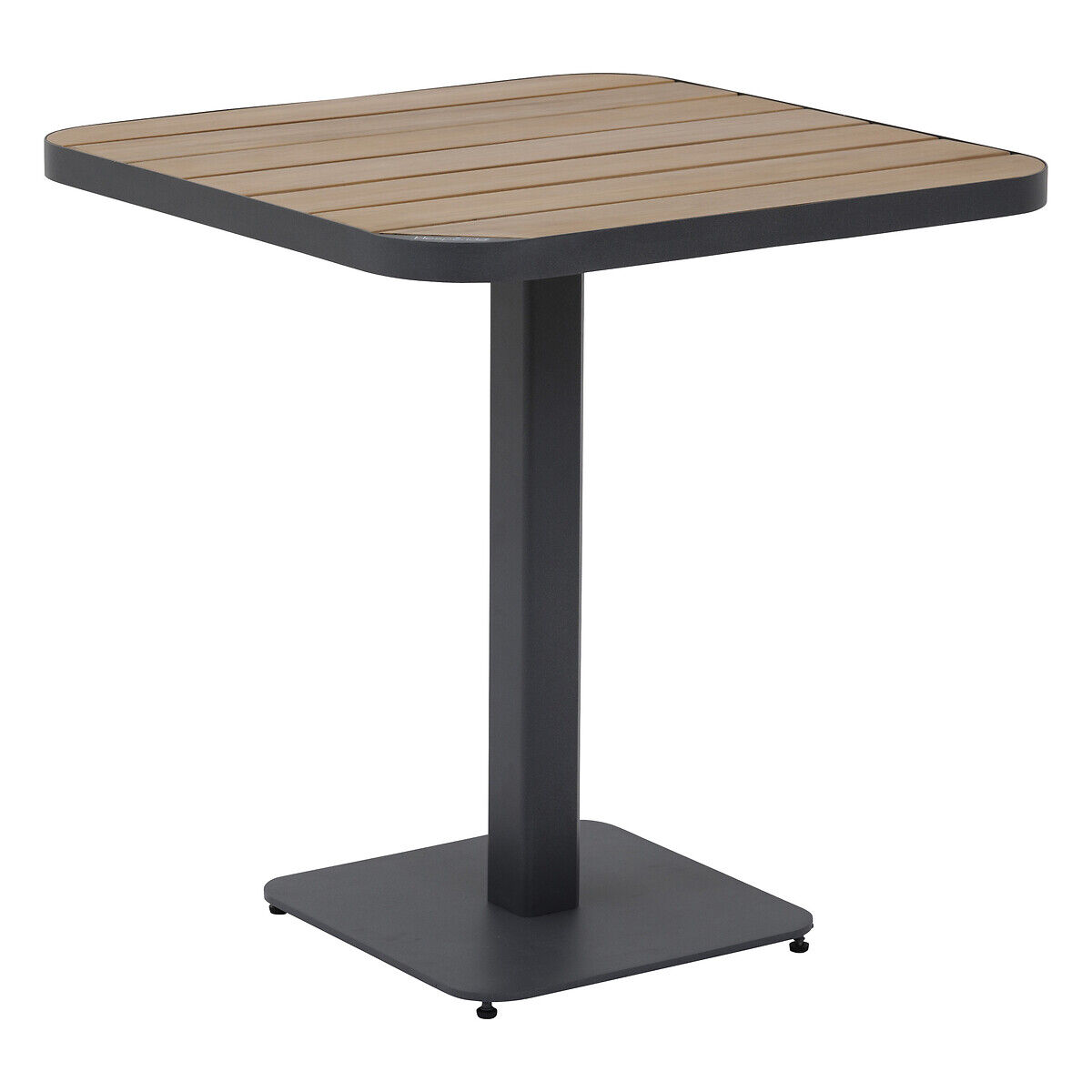 Mesa de exterior bistrô TYLA em alumínio e madeira acácia, , large