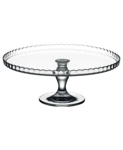 Prato para bolo redondo em vidro com pé 32cm, , large