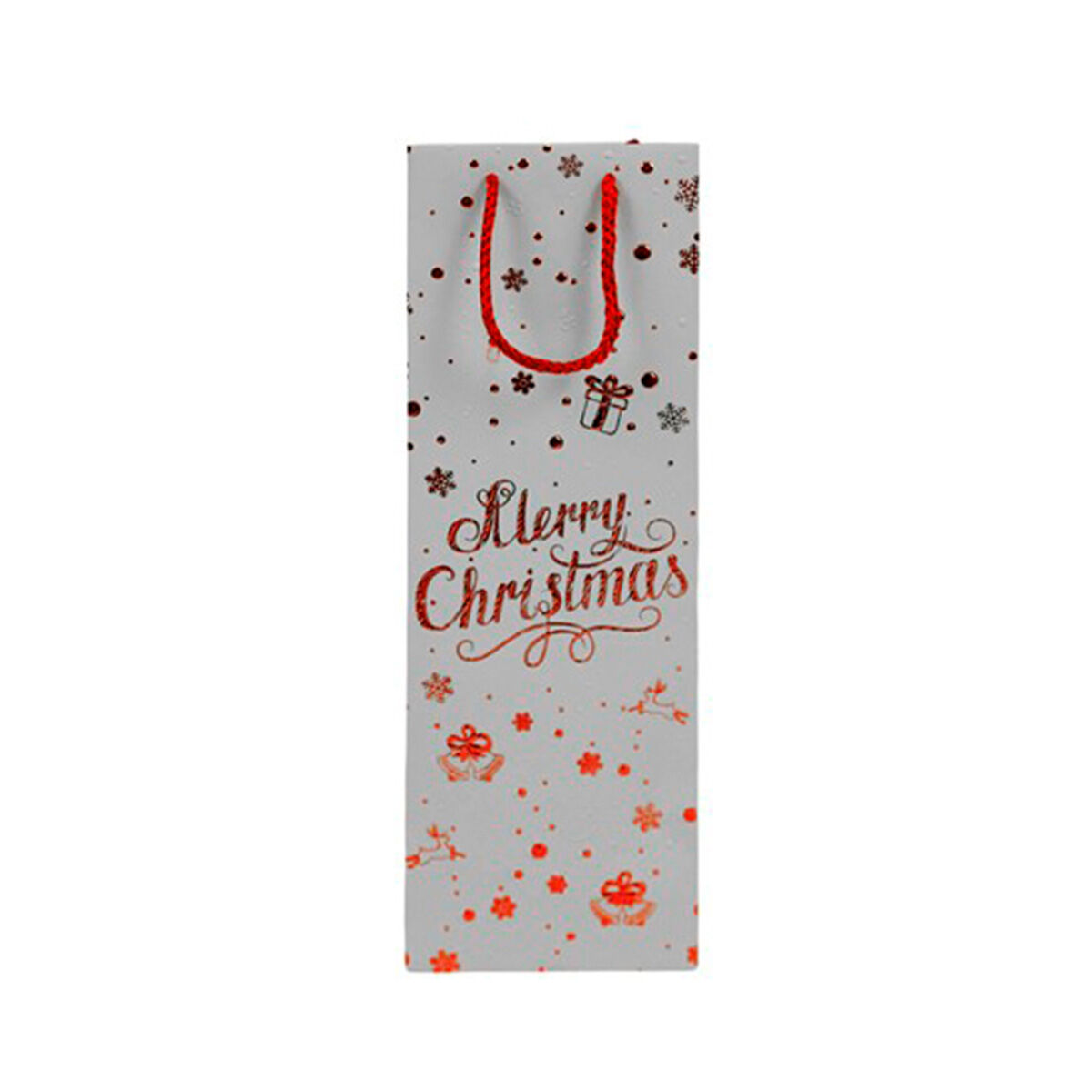 Saco de oferta de garrafa merry christmas 12x36cm, , large