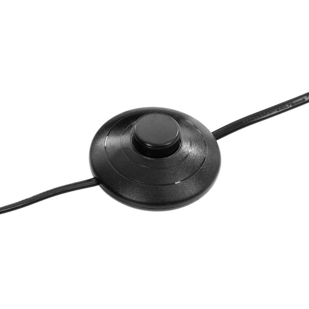 Candeeiro de pé HYTO preto em metal 178cm, , large