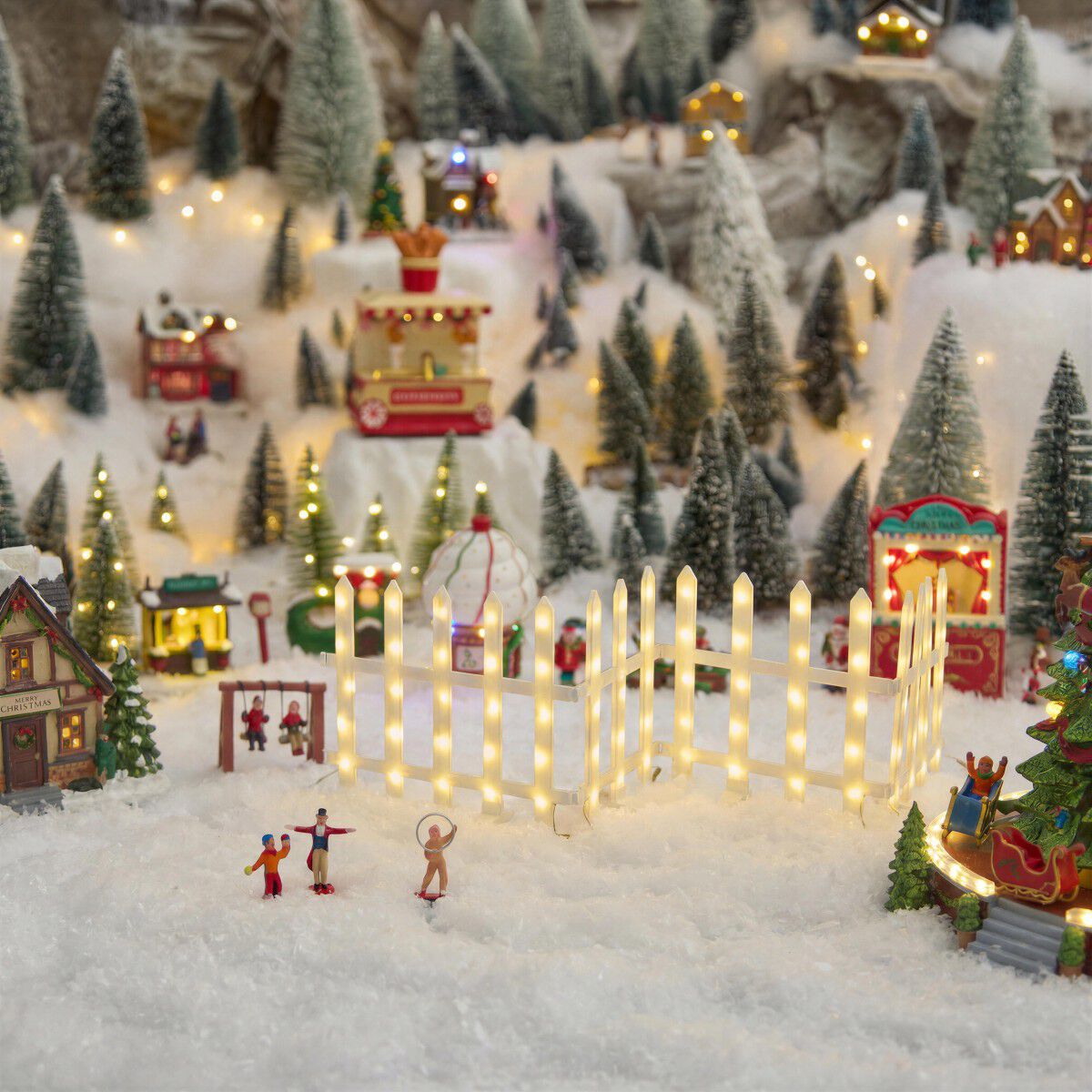 Figura decorativa em forma de cerca luminosa com 288 LEDs, , large