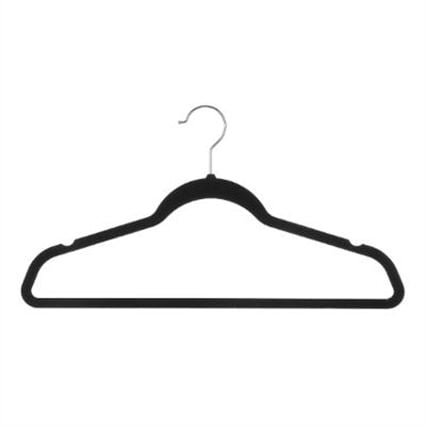 Conjunto de 8 cabides pretos antiderrapante, , large