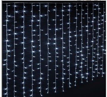 Cortina decorativa de Natal com 200 luzes LED, , large